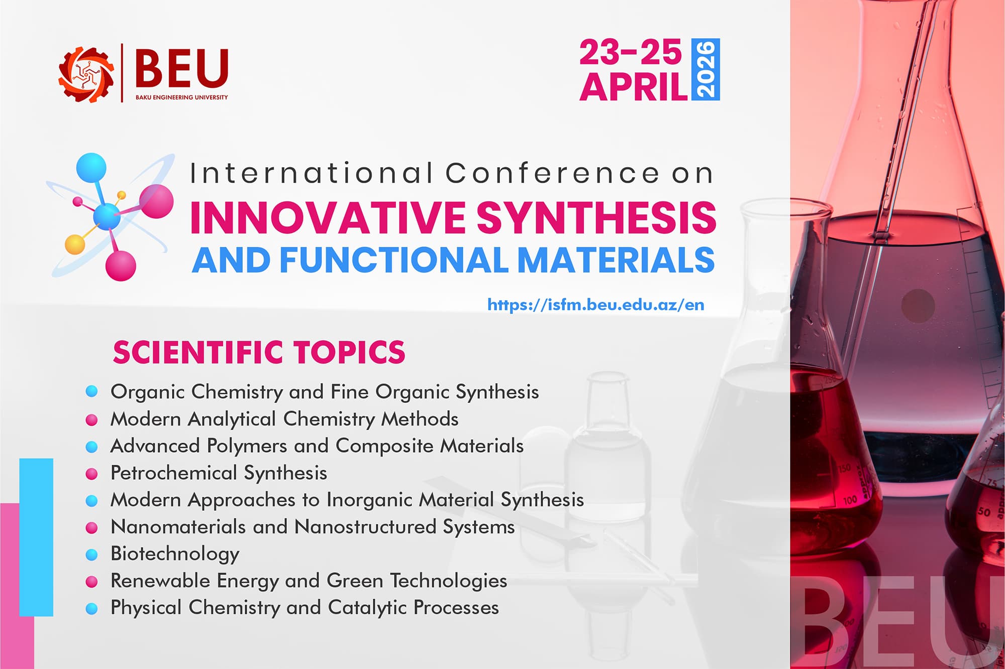 BEU to Host International Scientific Conference on “Innovative Synthesis and Functional Materials”