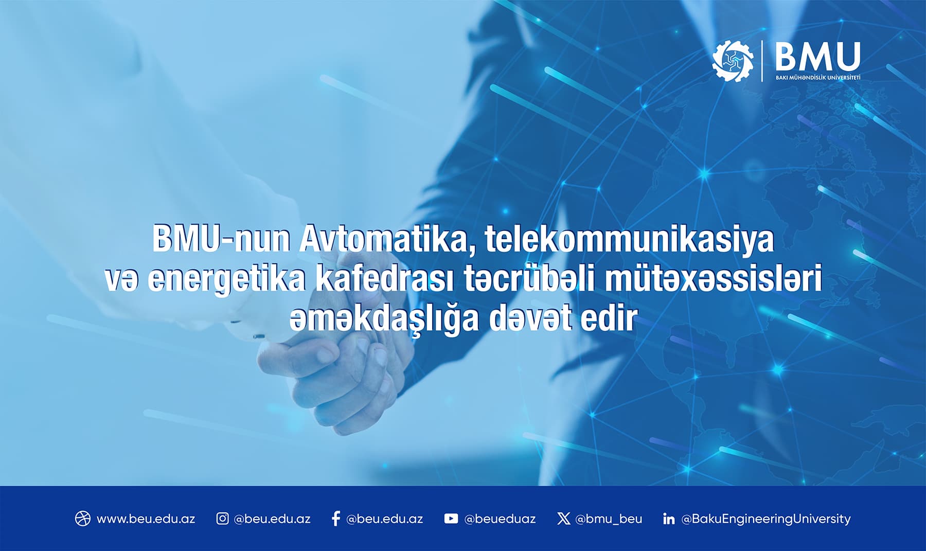 BMU təcrübəli mütəxəssisləri əməkdaşlığa dəvət edir