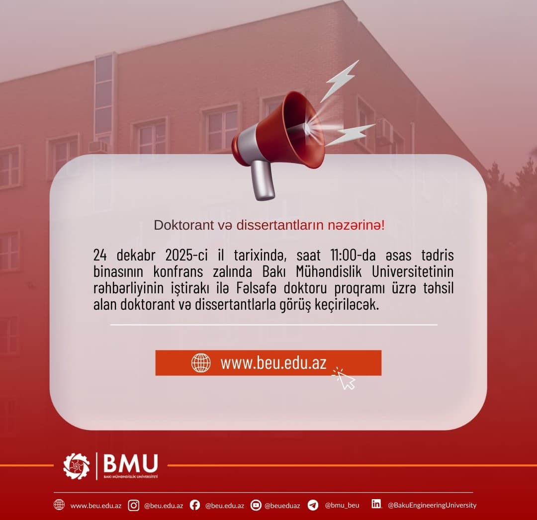 Doktorant və dissertantların nəzərinə!