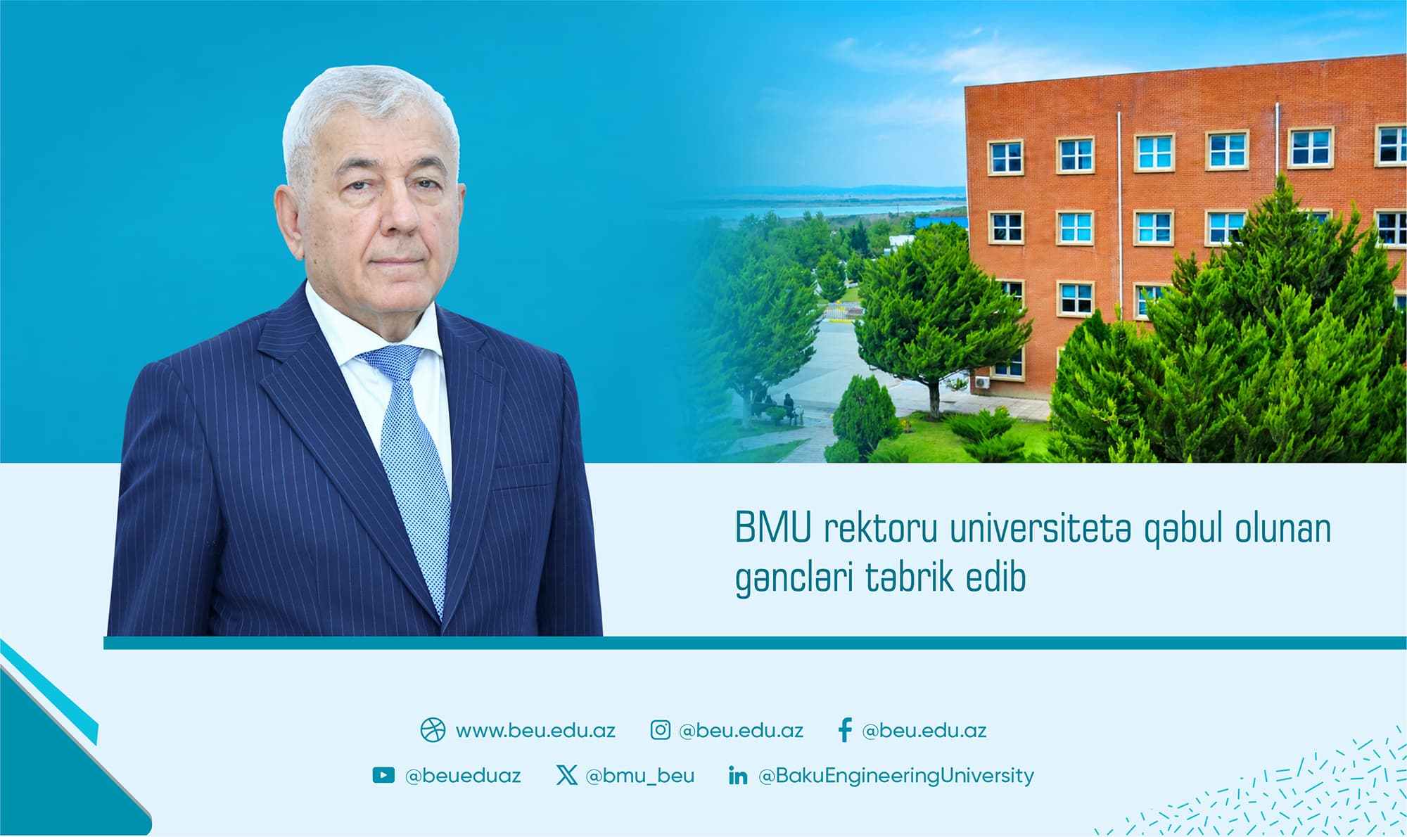 BMU rektoru universitetə qəbul olunan gəncləri təbrik edib