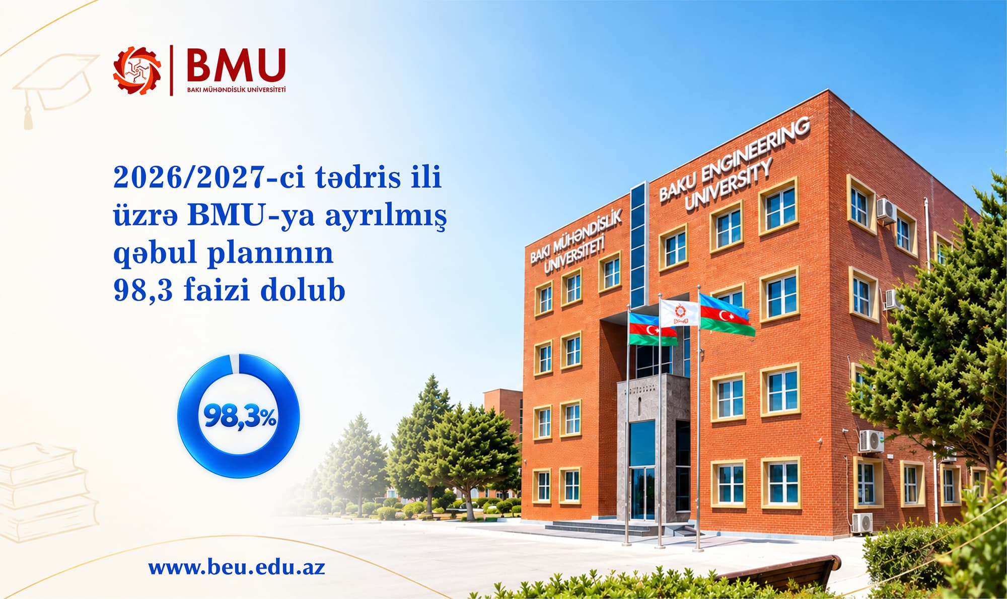 Bu il BMU-nun qəbul planı ilkin olaraq 98,3 faiz dolub