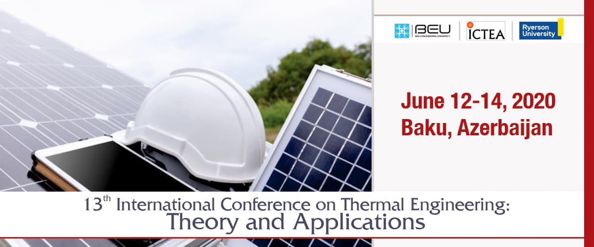 İstilik Mühəndisliyi üzrə 13-cü Beynəlxalq Konfrans: Nəzəriyyə və Tətbiqlər