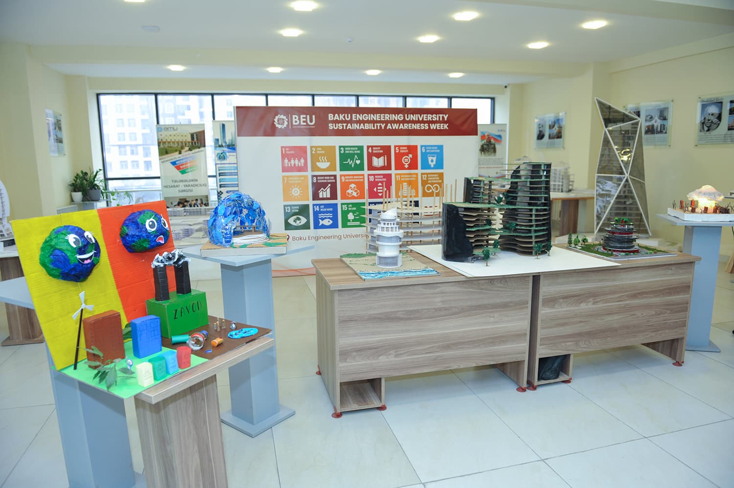 BEU Students Present Environmental Ideas at "Think Green" Exhibition