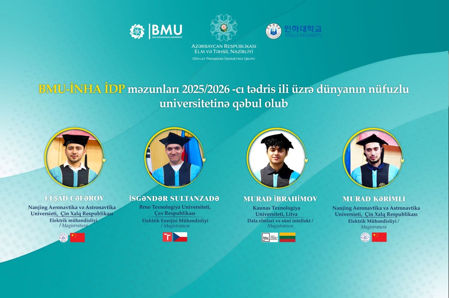BMU-İNHA İDP məzunları nüfuzlu universitetlərə qəbul olublar